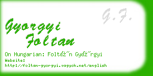 gyorgyi foltan business card